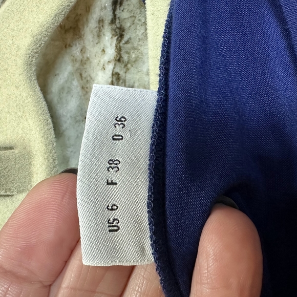 A-K-R-I-S PUNTO size 6 blue color long sleeve round neck women's blouse - Picture 9 of 12